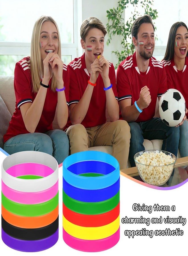 MATEPLUS 12 Color Rubber Bracelets Silicone Wristbands Stretch Bracelet Elastic Bands For Women, Men, Teens - Image 5