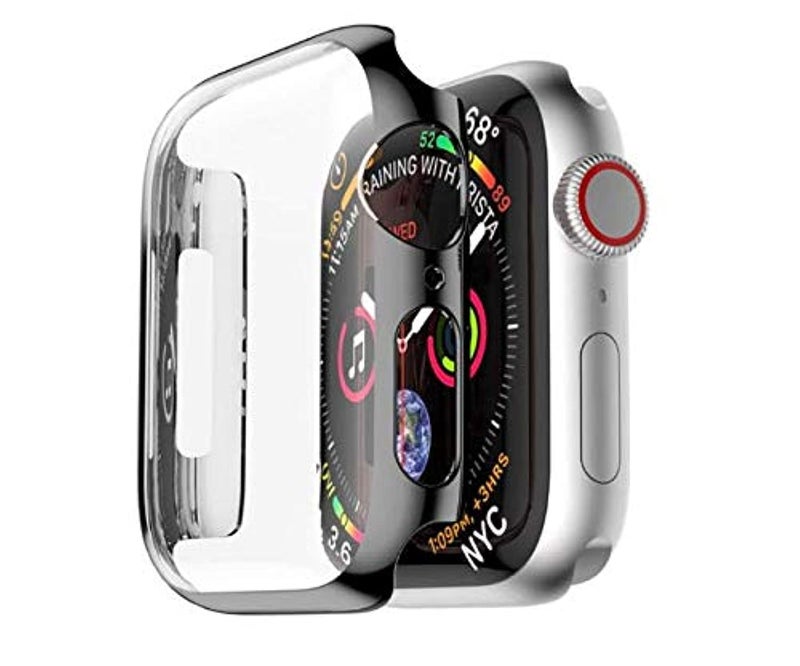 SKEIDO Apple Watch Band 44mm Screen Protective Plating Shell PC Frame Case - Image 2
