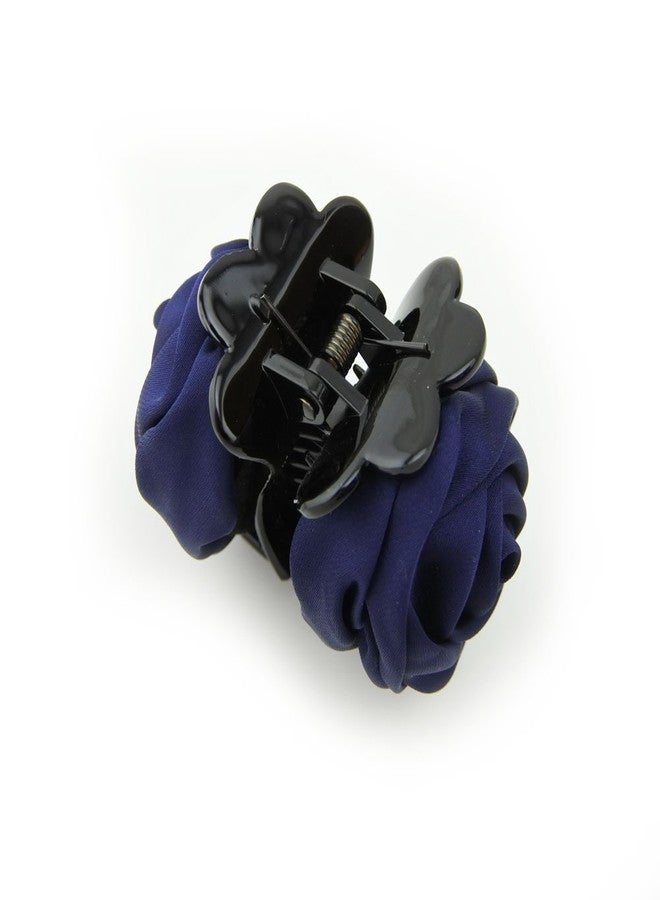 Meilliwish Flower Cloth Beautiful Hair Claw Clip for Women 1 PCS(D67)(Blue) - Image 2