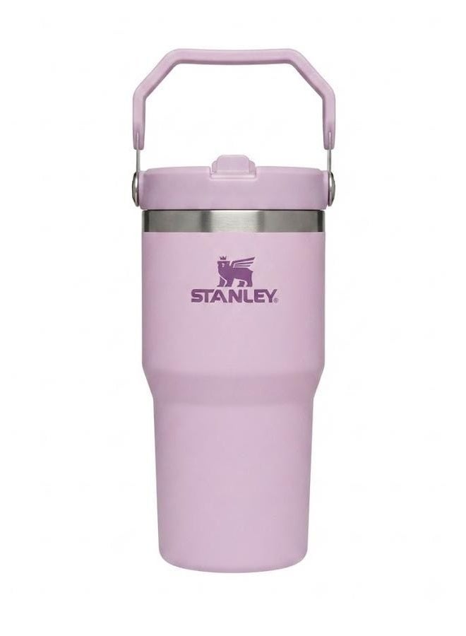 كوب Stanley Quencher H2.0 FlowState من الفولاذ المقاوم للصدأ، معزول حرارياً بتفريغ الهواء، مزود بغطاء وماصة؛ مناسب للماء والشاي المثلج أو القهوة ومشروبات السموذي وغيرها، لون أرجواني، سعة 20 أونصة. - Image 1