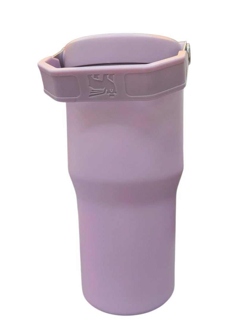 كوب Stanley Quencher H2.0 FlowState من الفولاذ المقاوم للصدأ، معزول حرارياً بتفريغ الهواء، مزود بغطاء وماصة؛ مناسب للماء والشاي المثلج أو القهوة ومشروبات السموذي وغيرها، لون أرجواني، سعة 20 أونصة. - Image 4