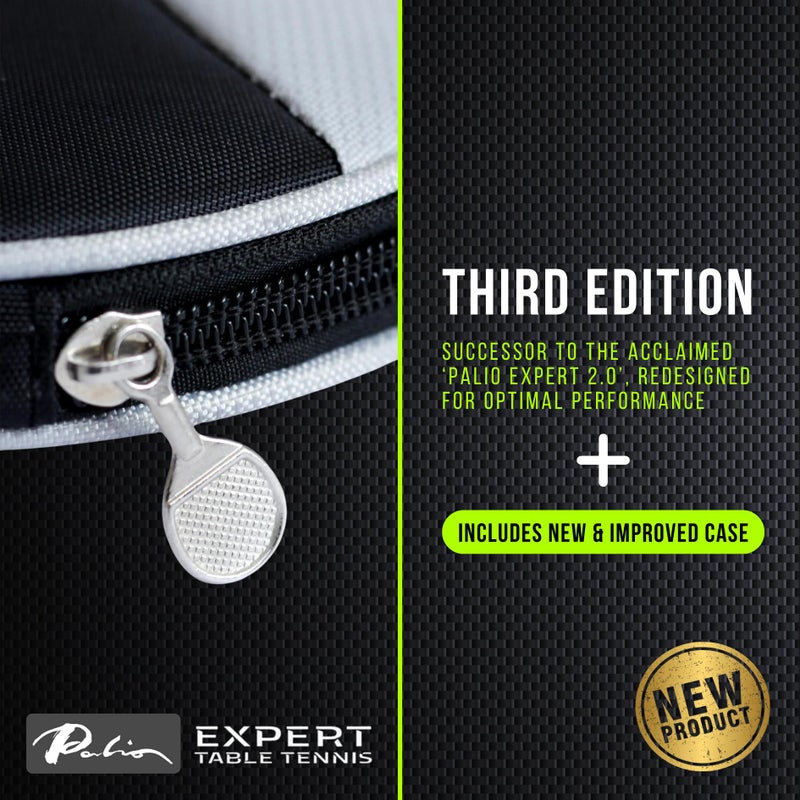 Expert Table Tennis Palio Expert 3.0 Table Tennis Racket & Case | ITTF Approved High-Performance Ping Pong Rackets for Beginners | Maximum Spin & Control (Single Racket) - Image 5