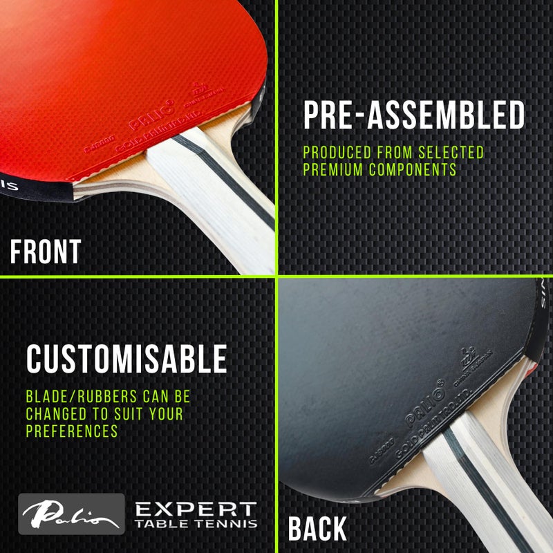 Expert Table Tennis Palio Expert 3.0 Table Tennis Racket & Case | ITTF Approved High-Performance Ping Pong Rackets for Beginners | Maximum Spin & Control (Single Racket) - Image 4