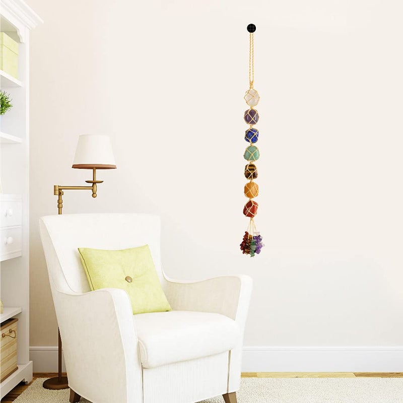 Nicestone 7 Chakra Healing Crystals Feng Shui Hanging Ornament Car Ornament Meditation Hanging Ornament Window Ornament for Home Decor Party Decor - Image 5