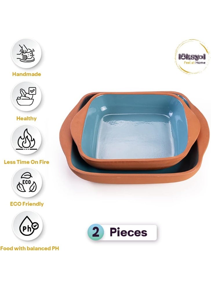لوكسيول أواني طينية بيضاوية ومستطيلة من LuksYol – يدوية الصنع في تركيا من طين طبيعي غير مطلي – آمنة للفرن والميكروويف وغسالة الصحون – مثالية للطهي وتقديم الأطباق الرئيسية مثل السمك، الباستا، اللحوم، الطواجن – ١٠٠٪ صديقة للبيئة وخالية من BPA والمواد الكيميائية – صنعت بفن تركي تقليدي – متوفرة بألوان بني، أخضر، أزرق، طبيعي غير مطلي – بأبعاد متعددة: أوعية مستديرة ٣٠×٧٫٥×٣٠ سم وصوانٍ مستطيلة بمقاسات ٣٣×٨ سم، ٣٠×٧ سم، ٢٢×٧ سم، ٢٨×٨ سم، ٣٢×٩ سم – متينة وخالية من الكسر – تضفي جمالية ريفية ونكهة صحية على مائدتك – تغليف صديق للبيئة وجاهزة كهدايا للمنزل أو العائلة – مجموعة لوكس يول الفاخرة لاختيارك لمناسبات العشاء العائلية والاستضافة الأنيقة - Image 3