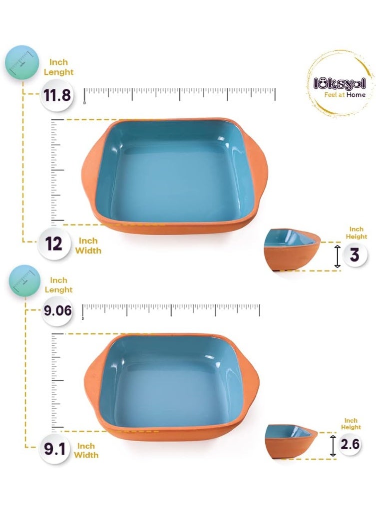 لوكسيول أواني طينية بيضاوية ومستطيلة من LuksYol – يدوية الصنع في تركيا من طين طبيعي غير مطلي – آمنة للفرن والميكروويف وغسالة الصحون – مثالية للطهي وتقديم الأطباق الرئيسية مثل السمك، الباستا، اللحوم، الطواجن – ١٠٠٪ صديقة للبيئة وخالية من BPA والمواد الكيميائية – صنعت بفن تركي تقليدي – متوفرة بألوان بني، أخضر، أزرق، طبيعي غير مطلي – بأبعاد متعددة: أوعية مستديرة ٣٠×٧٫٥×٣٠ سم وصوانٍ مستطيلة بمقاسات ٣٣×٨ سم، ٣٠×٧ سم، ٢٢×٧ سم، ٢٨×٨ سم، ٣٢×٩ سم – متينة وخالية من الكسر – تضفي جمالية ريفية ونكهة صحية على مائدتك – تغليف صديق للبيئة وجاهزة كهدايا للمنزل أو العائلة – مجموعة لوكس يول الفاخرة لاختيارك لمناسبات العشاء العائلية والاستضافة الأنيقة - Image 2