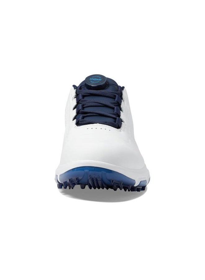 SKECHERS حذاء جولف رياضي للرجال برو 6 مقاوم للماء، أبيض/كحلي/أزرق، مقاس 43 EU - Image 3