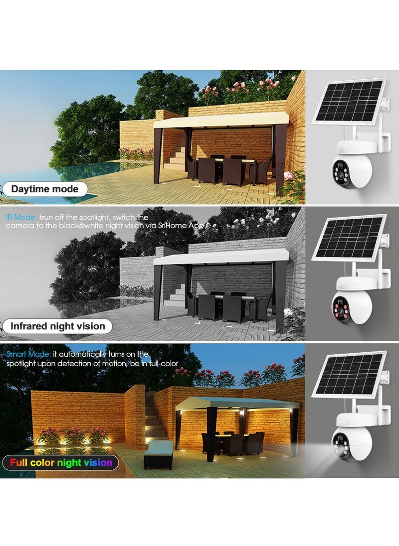 Generic - 4G LTE Cellular Security Camera Wireless Outdoor Camera, Battery Powered with 7Watt Solar Panel,4MPHD, Two-way Audio,Night Color, FIR Human Detection,Ultra Low Power,Support SD Card - Image 1