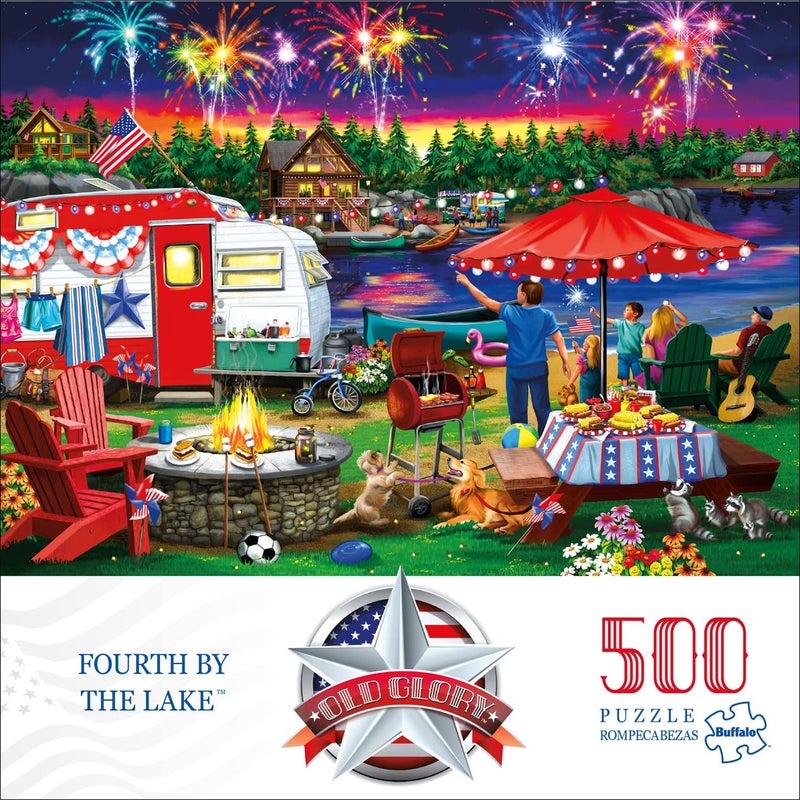 Buffalo Games - Nancy Wernersbach - Fourth by the Lake - 500 Piece Jigsaw Puzzle For Adults -Challenging Puzzle Perfect for Game Nights - Finished Size is 21.25 x 15.00 - Image 2