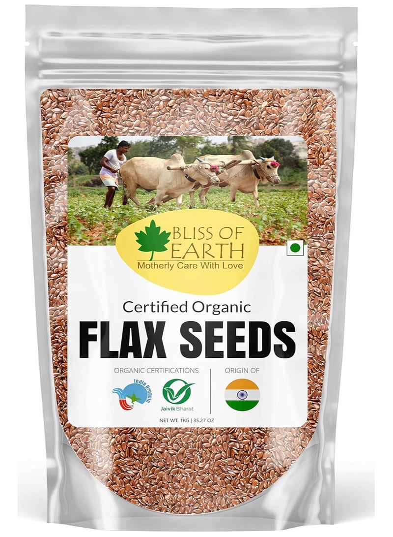 BLISS OF EARTH Chia & Flax Seeds Combo for Weight Loss, Plant-Based Seeds for Planting, High Protein Superfood Flax & Chia Seeds Fiber & Omega-3 Rich, Raw Seed for Tea, Smoothie & Baking – 1kg Each - Image 3
