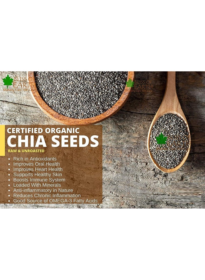 BLISS OF EARTH Chia & Flax Seeds Combo for Weight Loss, Plant-Based Seeds for Planting, High Protein Superfood Flax & Chia Seeds Fiber & Omega-3 Rich, Raw Seed for Tea, Smoothie & Baking – 1kg Each - Image 4