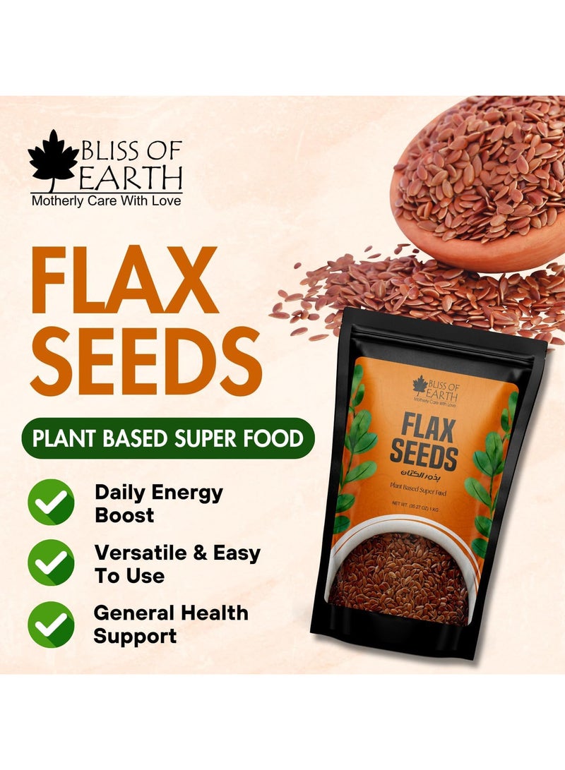 BLISS OF EARTH Chia & Flax Seeds Combo for Weight Loss, Plant-Based Seeds for Planting, High Protein Superfood Flax & Chia Seeds Fiber & Omega-3 Rich, Raw Seed for Tea, Smoothie & Baking – 1kg Each - Image 3