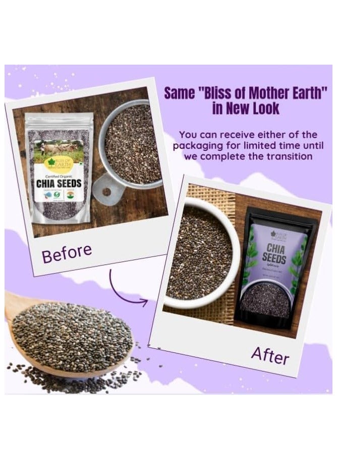 BLISS OF EARTH Chia & Flax Seeds Combo for Weight Loss, Plant-Based Seeds for Planting, High Protein Superfood Flax & Chia Seeds Fiber & Omega-3 Rich, Raw Seed for Tea, Smoothie & Baking – 1kg Each - Image 2