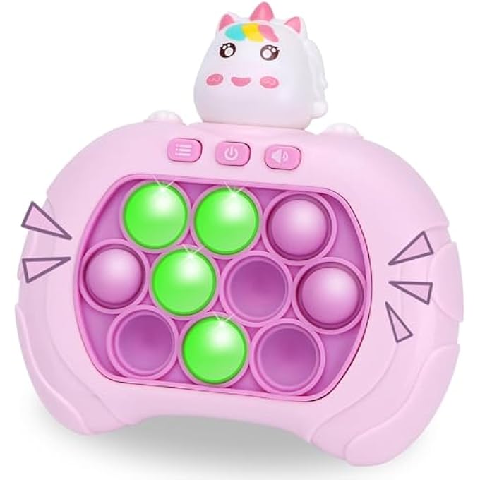 FAST PUSH POP BUBBLE GAME, HANDHELD GAME QUICK PUSH SENSORY TOYS PUZZLE GAME, FIDGET GAME FOR KIDS AND ADULTS, LIGHT-UP POP GAME, FUN PARTY FAVORS AND BIRTHDAY GIFT FOR BOYS AND GIRLS - Image 1