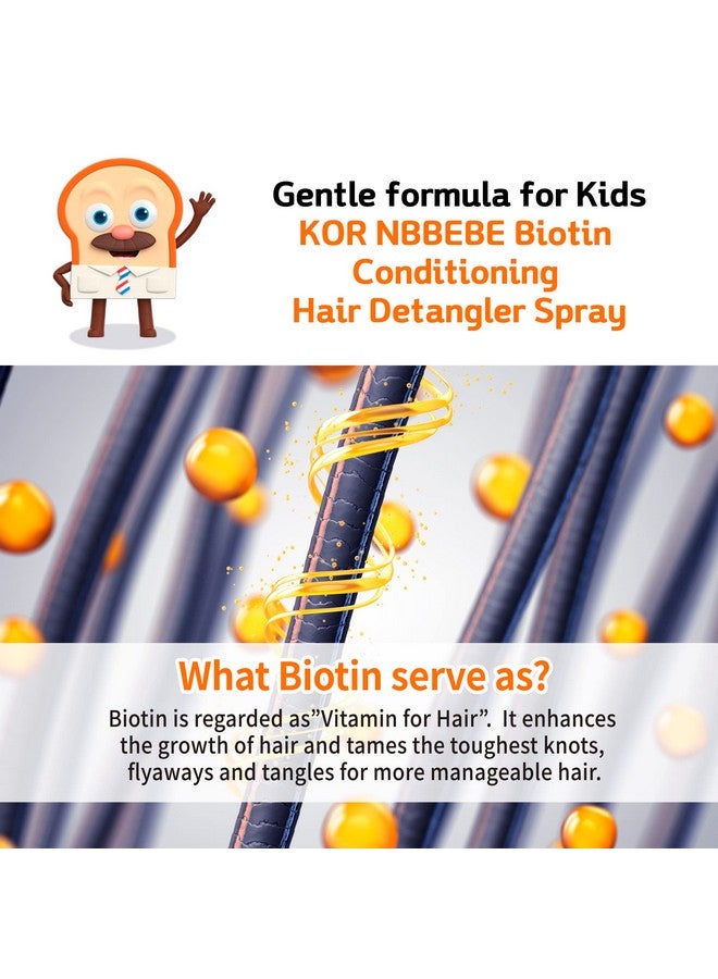 NBBEBE - Korea Biotin Hair Detangler For Kids, 100Ml, Plant-Based, Anti-Frizz, Smoothing, Curly Hair - Image 1