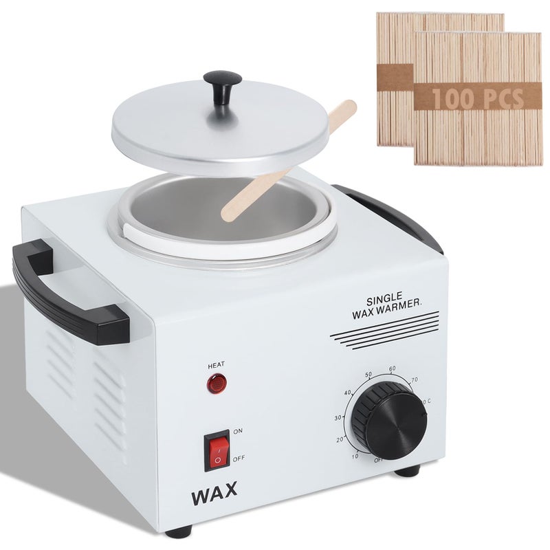Podoy Wax Warmer for Hair Removal Professional Single Wax Warmer Pot Melter Adjustable Temperature Compact and Portable SPA Salon Equipment 14 Ounce