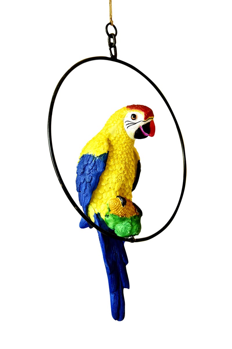 Mariner's Creation Mariners Creation Hanging Parrot for Home DÉCOR Outdoor Hanging Garden DÉCOR & Gift SHOWPIOECE SIZE-30.5X10.5X10.5 CM - Image 1