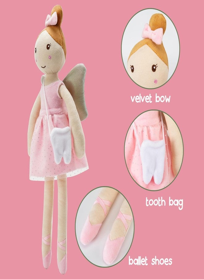 free-space Tooth Fairy Soft Plush Ballet Doll with Little Tooth Bag Christmas Holiday Birthday Gifts for Kids - Image 3