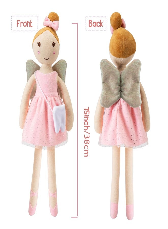 free-space Tooth Fairy Soft Plush Ballet Doll with Little Tooth Bag Christmas Holiday Birthday Gifts for Kids - Image 2