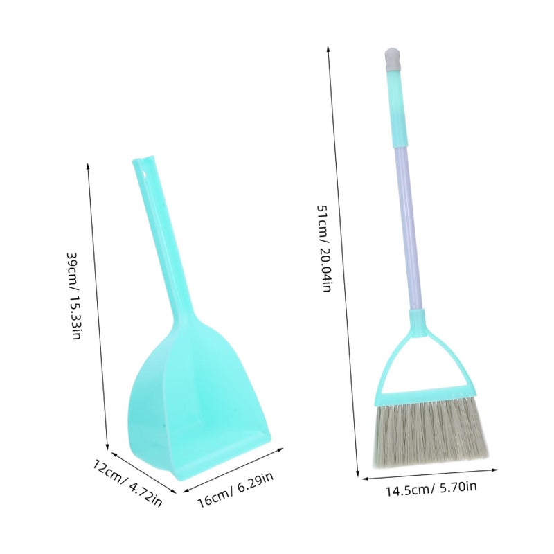Mini Broom And Dustpan Set For Kids Early Learning Cleaning Tool Blue - Image 3