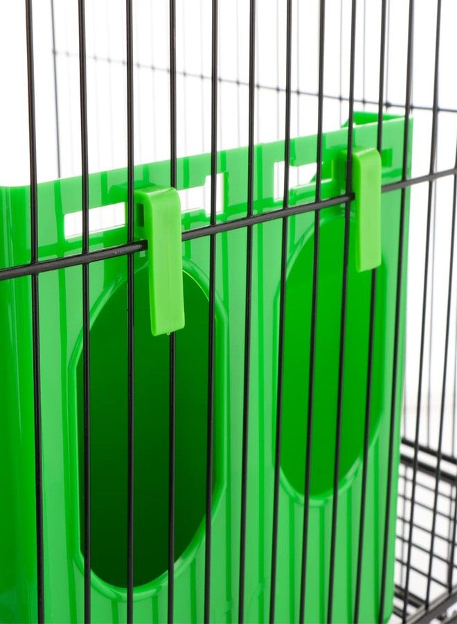DQITJ 2 Pcs Pigeon Plastic Feeder, Dove Bird Food Feeding Hanging Box for Poultry Pigeon Parrot Budgie Parakeet Cage (Two Holes) - Image 5