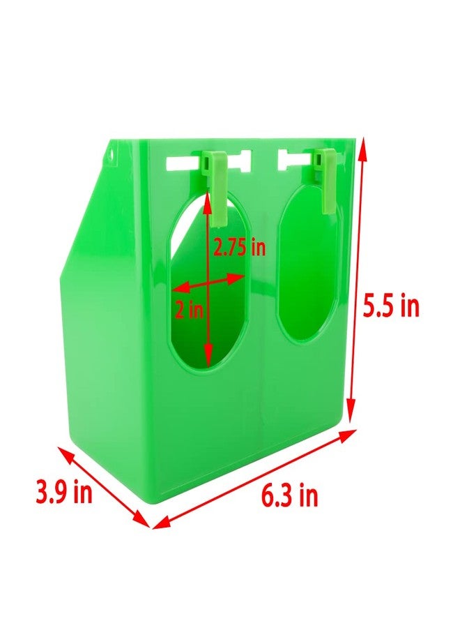 DQITJ 2 Pcs Pigeon Plastic Feeder, Dove Bird Food Feeding Hanging Box for Poultry Pigeon Parrot Budgie Parakeet Cage (Two Holes) - Image 3