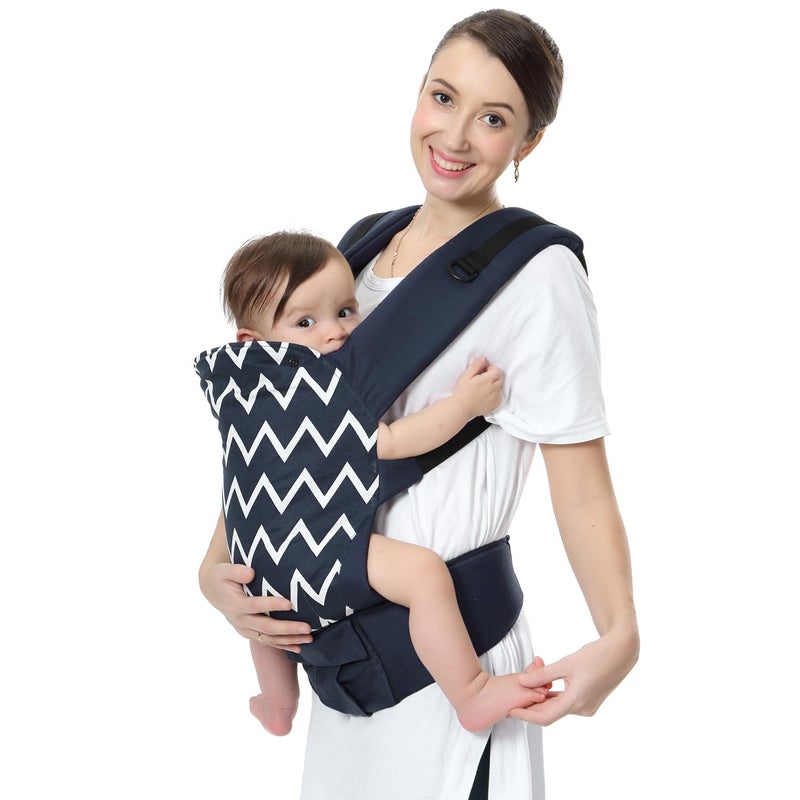 R for Rabbit Hug Me Ergo Baby Carrier - Blue & White - Image 1