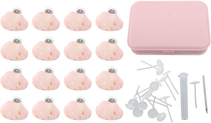16pcs Duvet Pin Clips, Comforter Fasteners with Cloud Shape Design, Detachable Button Pins for Quilt Cushions Curtains, Secure Duvet Insert Holder for Thick Bedding (Pink) - Image 1