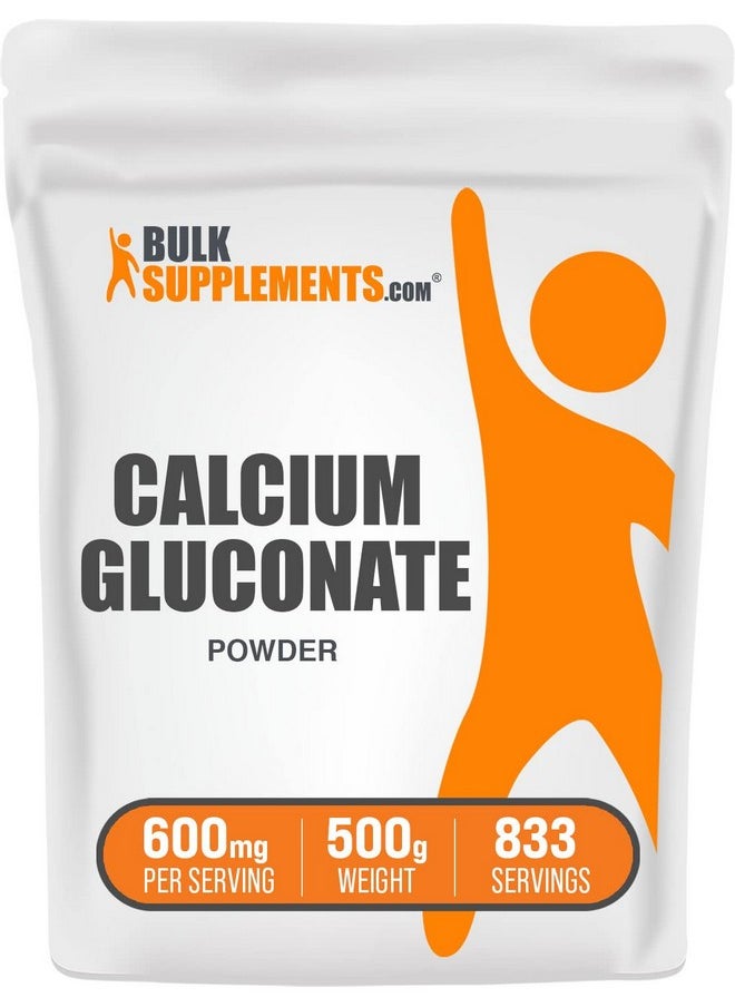 BULKSUPPLEMENTS.COM - Calcium Gluconate Powder Calcium Gluconate Supplement Calcium Powder Supplement Calcium Supplement 600Mg 55Mg Calcium Per Serving 500 Grams 11 Lbs - Image 1