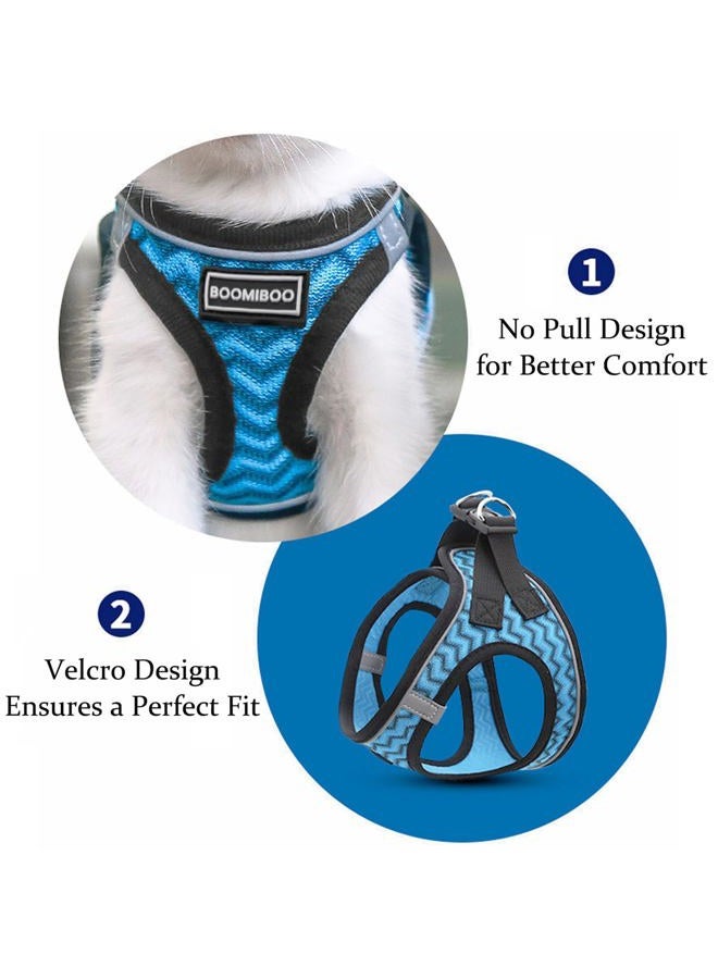 BOOMIBOO Dog Harness with Leash Set, No Pull Adjustable Reflective Step-in Puppy Pet Vest Harnesses for Small Medium Large Dogs and Cats,Cranberry XS - Image 3