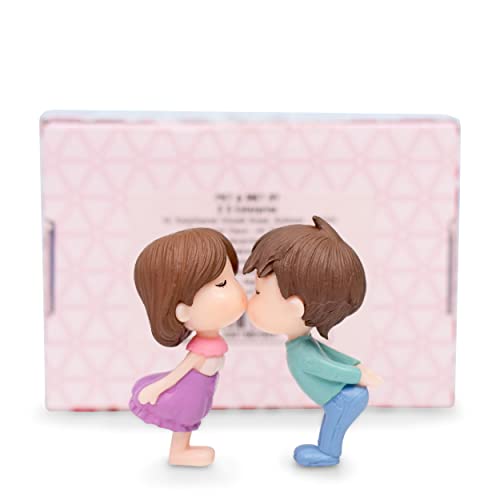 iDream Adorable Couple Resin Showpiece Miniatures – Romantic Home Decor, Cute Love Figurines for Table, Car Dashboard, Gift for Couples, Anniversary, Birthday, Valentine’s Day (Blue & Violet) - Image 5