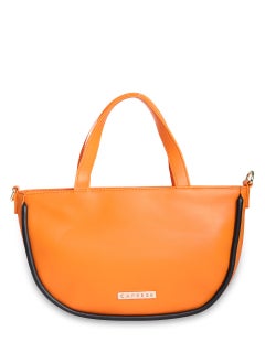 CAPRESE Caprese Gracie Solid Orange Faux Leather Medium Satchel Bag  - Image 1