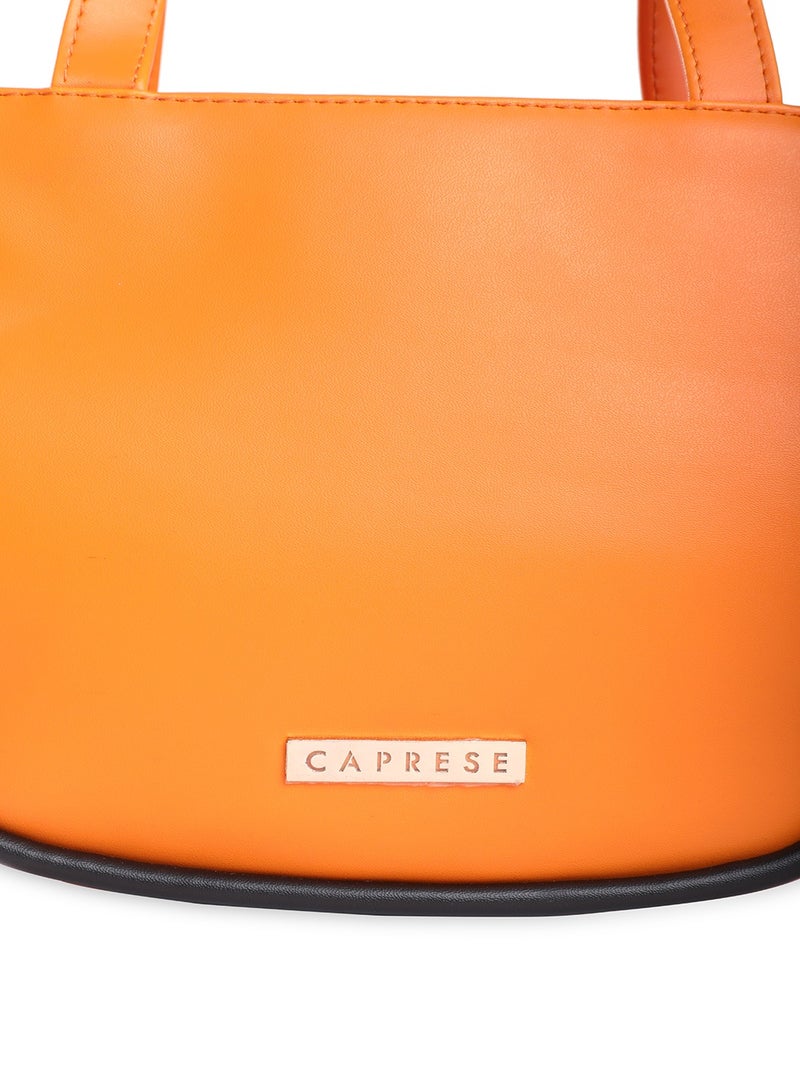 كابريسي جرايسي حقيبة متوسطة الحجم من الجلد الصناعي باللون البرتقالي الصلب - Image 2