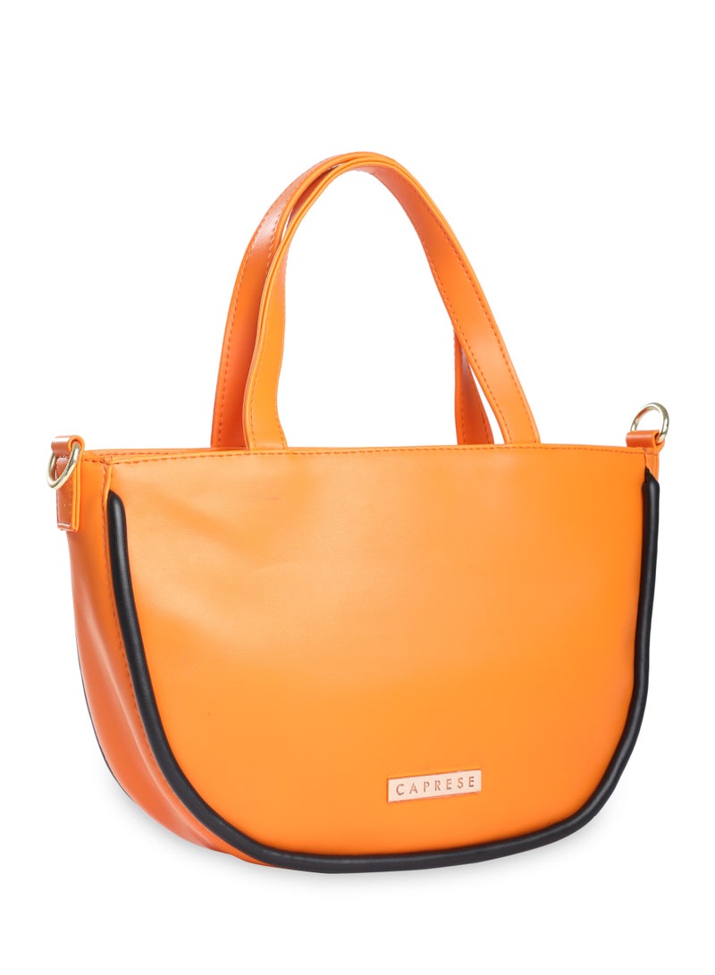 كابريسي جرايسي حقيبة متوسطة الحجم من الجلد الصناعي باللون البرتقالي الصلب - Image 3