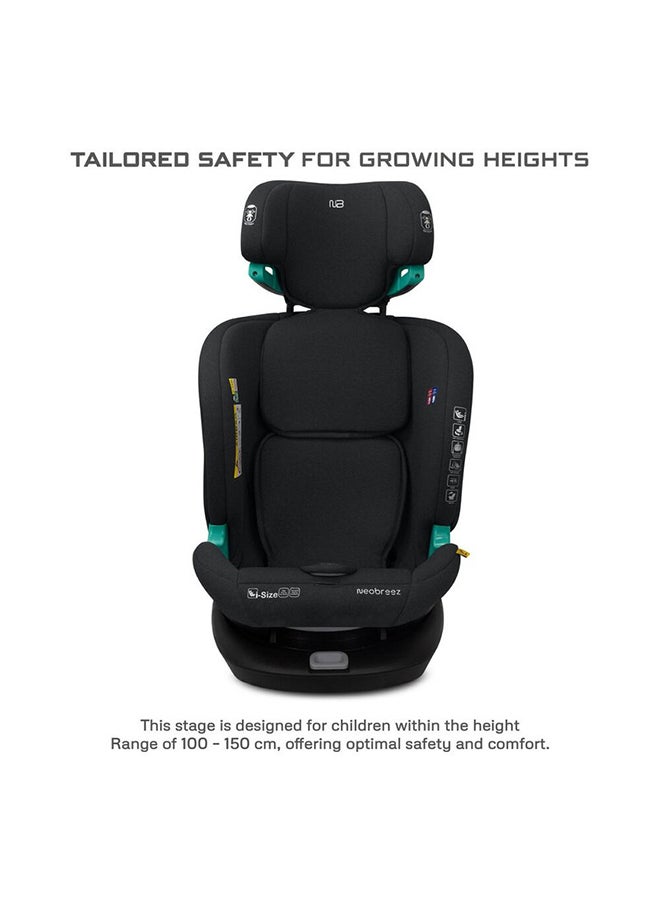 neobreez I-Gaurdia Swivel 360° Rotatable Convertible Baby Infant Toddler Car Seat, I-Size Ecer129, Isofix, Recline & Adjustable, Side Impact Protection, Memory Foam 0-12Yrs (40-150Cm/0-36Kg), Group 0+/1/2/4  - Image 5