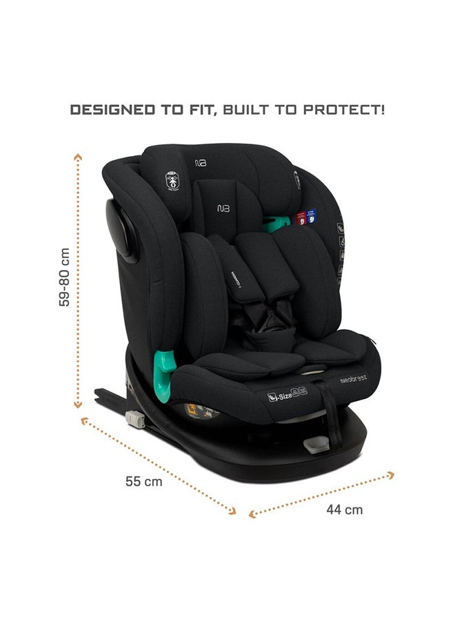 neobreez I-Gaurdia Swivel 360° Rotatable Convertible Baby Infant Toddler Car Seat, I-Size Ecer129, Isofix, Recline & Adjustable, Side Impact Protection, Memory Foam 0-12Yrs (40-150Cm/0-36Kg), Group 0+/1/2/4  - Image 4