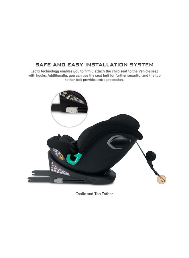 نيوبريز مقعد سيارة للأطفال -  درجة  -، مقعد تحويلي شامل للأطفال والرضع، معتمد ، قابل للإمالة والتعديل، حماية من الاصطدام الجانبي، إسفنج الذاكرة، من - سنة، - كجم، الفئة +، حزام خماسي النقاط - Image 5