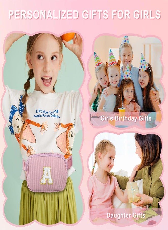 YOOLIFE هدايا عيد ميلاد من يوليف للفتيات من عمر 4 إلى 14 عامًا، حقيبة خصر مزينة بحرف اسم الفتاة، مناسبة للفتيات المراهقات، الابنة، الأخت، الصديقة، أشياء أنيقة وعصرية كهدايا للفتيات المراهقات (بنفسجي، مقاس كبير) - Image 3