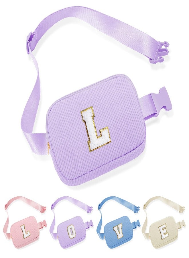 YOOLIFE هدايا عيد ميلاد من يوليف للفتيات من عمر 4 إلى 14 عامًا، حقيبة خصر مزينة بحرف اسم الفتاة، مناسبة للفتيات المراهقات، الابنة، الأخت، الصديقة، أشياء أنيقة وعصرية كهدايا للفتيات المراهقات (بنفسجي، مقاس كبير) - Image 1