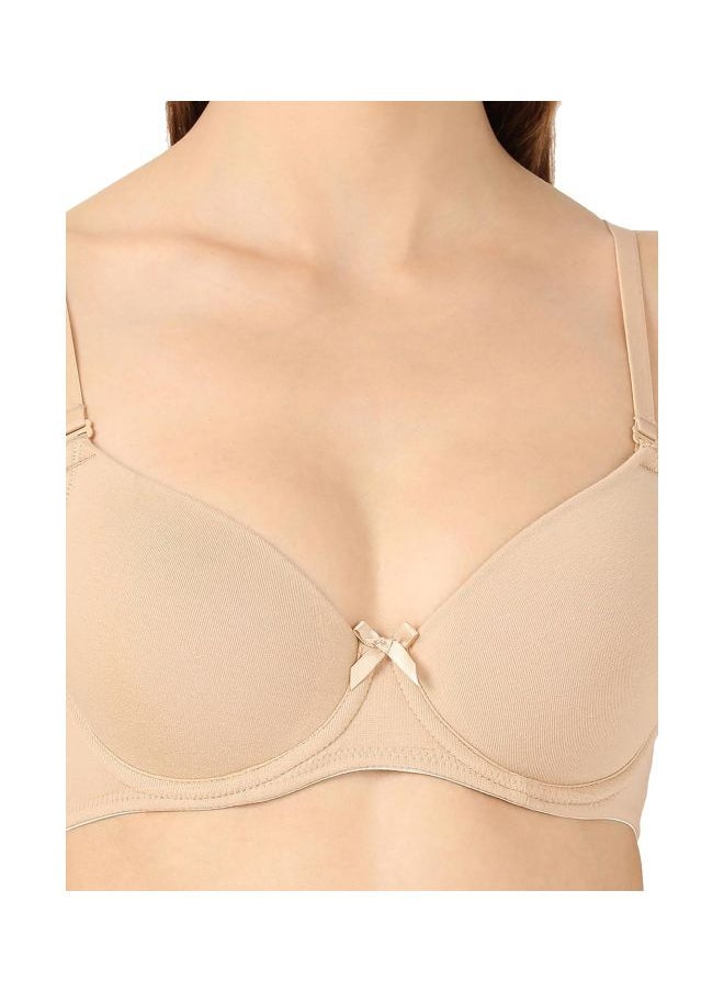 JOCKEY Jockey 1245 Women Under Wired Padded Super Combed Cotton Elastane Stretch Medium Coverage Multiway Styling T Shirt Bra with Detachable Straps Light Skin 38C  - Image 5