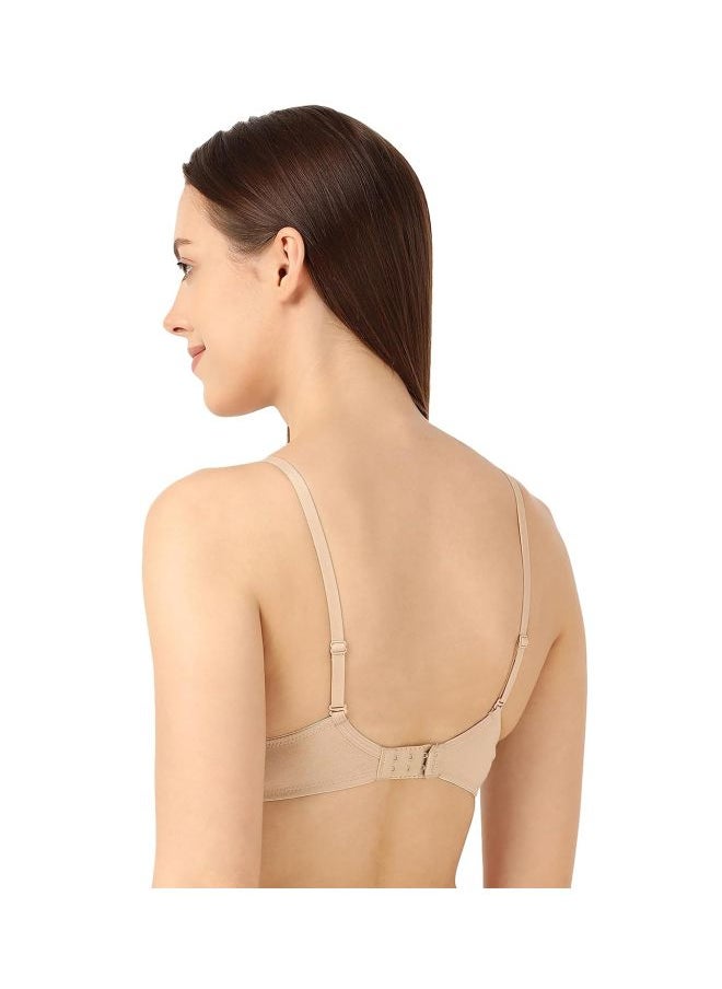 JOCKEY Jockey 1245 Women Under Wired Padded Super Combed Cotton Elastane Stretch Medium Coverage Multiway Styling T Shirt Bra with Detachable Straps Light Skin 38C  - Image 2