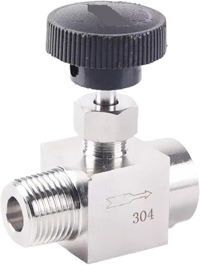 Stainless Steel Needle Globe Flow Regulating Valve Male X Female 3 8 Inch - Image 2