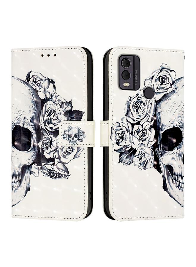 S-TOP Case For Nokia C22 3D Painting Horizontal Flip Leather Phone Case - Image 2