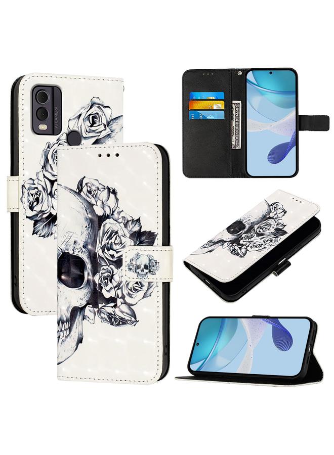 S-TOP Case For Nokia C22 3D Painting Horizontal Flip Leather Phone Case - Image 1