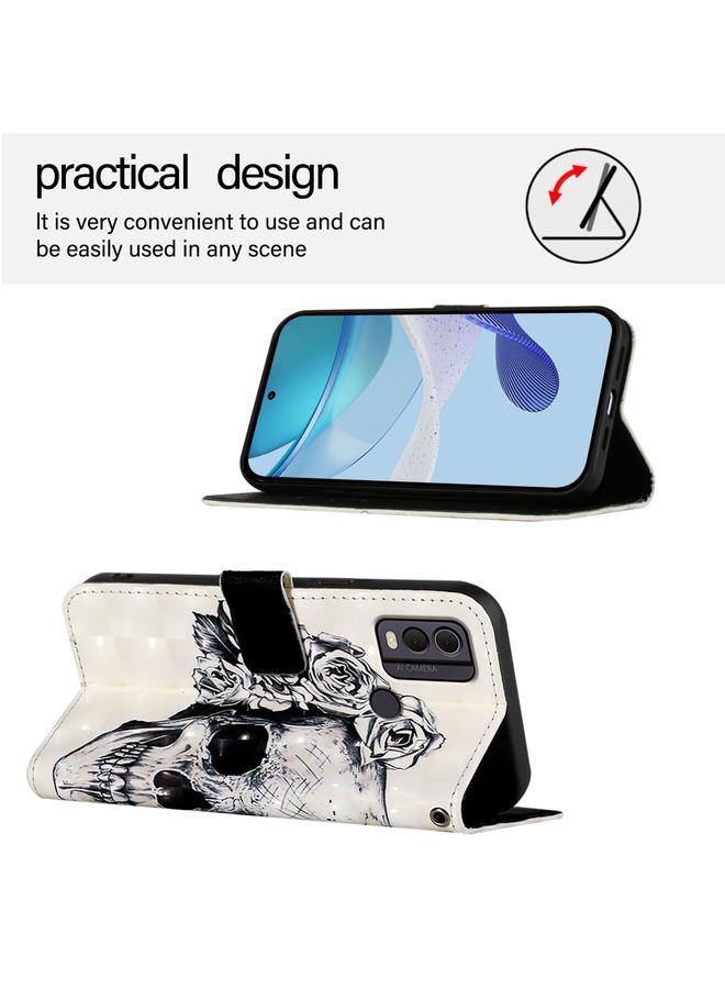 S-TOP Case For Nokia C22 3D Painting Horizontal Flip Leather Phone Case - Image 3