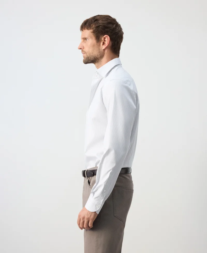 Mango Man  100% cotton slim-fit striped shirt for Men | Best Price UAE
