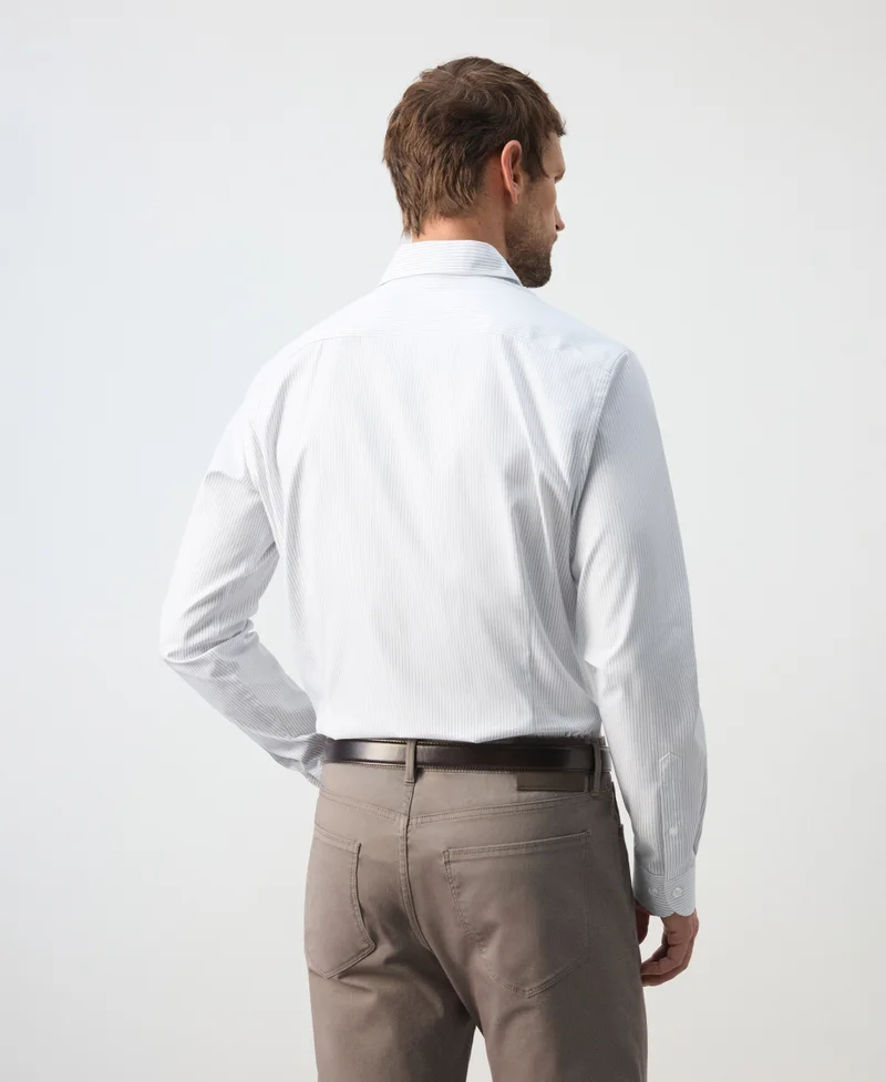 Mango Man  100% cotton slim-fit striped shirt for Men | Best Price UAE