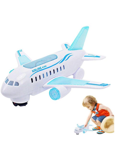 Battery Operated Plane Toy With Flashing Light And Music For Kids