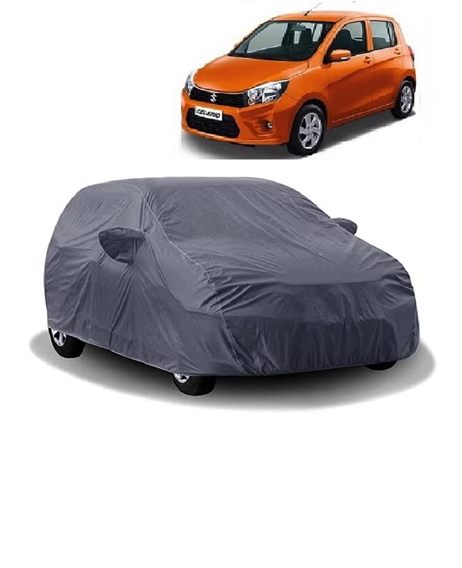 Carigiri Grey Car Body Cover for Maruti Suzuki Celerio(Triple Stitched,Mirror Pockets,UV Resistant,Dustproof)(Models-2014, 2015, 2016, 2017, 2018, 2019, 2020, 2021,2022) - Image 1