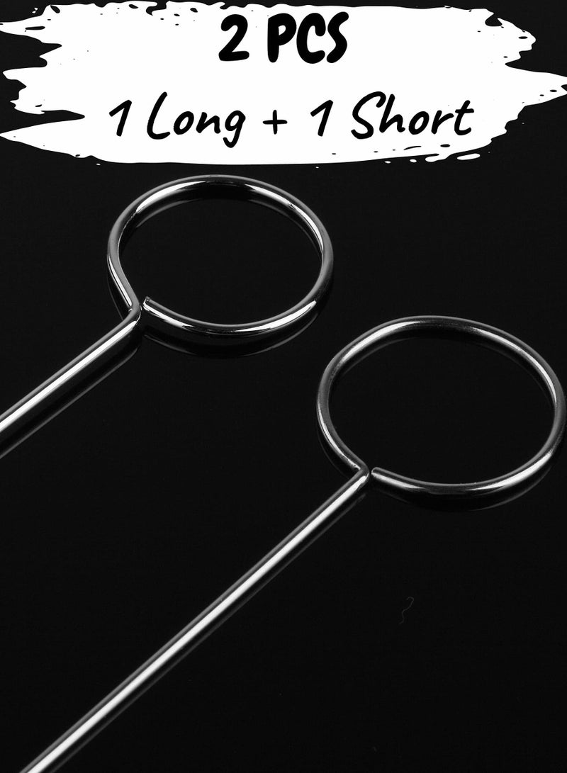 Excefore Loop Turner Hook with Latch, 2 Sizes (Long & Short), Stainless Steel Loop Turner for Fabric Tube Straps Belts Strips, DIY Knitting Accessories, Sewing Tools, Sewing Accessories and Tools. 4 pcs - Image 5